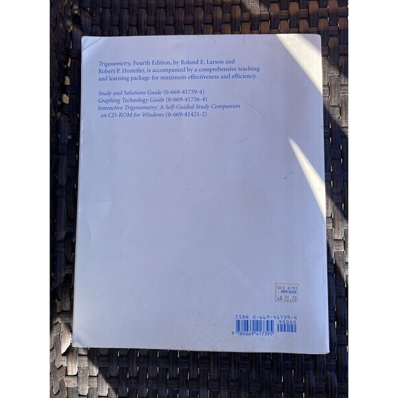 Trigonometry by Dianna Zook (1997, Trade Paperback, Study Guide) - Picture 2 of 6